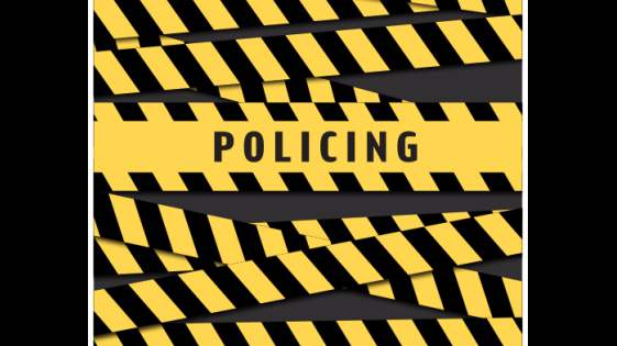 text Policing on yellow-black 