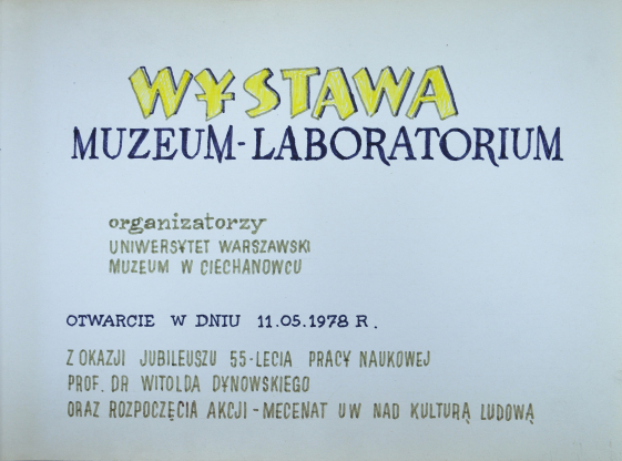 ręcznie pisane ogłoszenie o wystawie