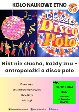 plakat spotkania o disco polo